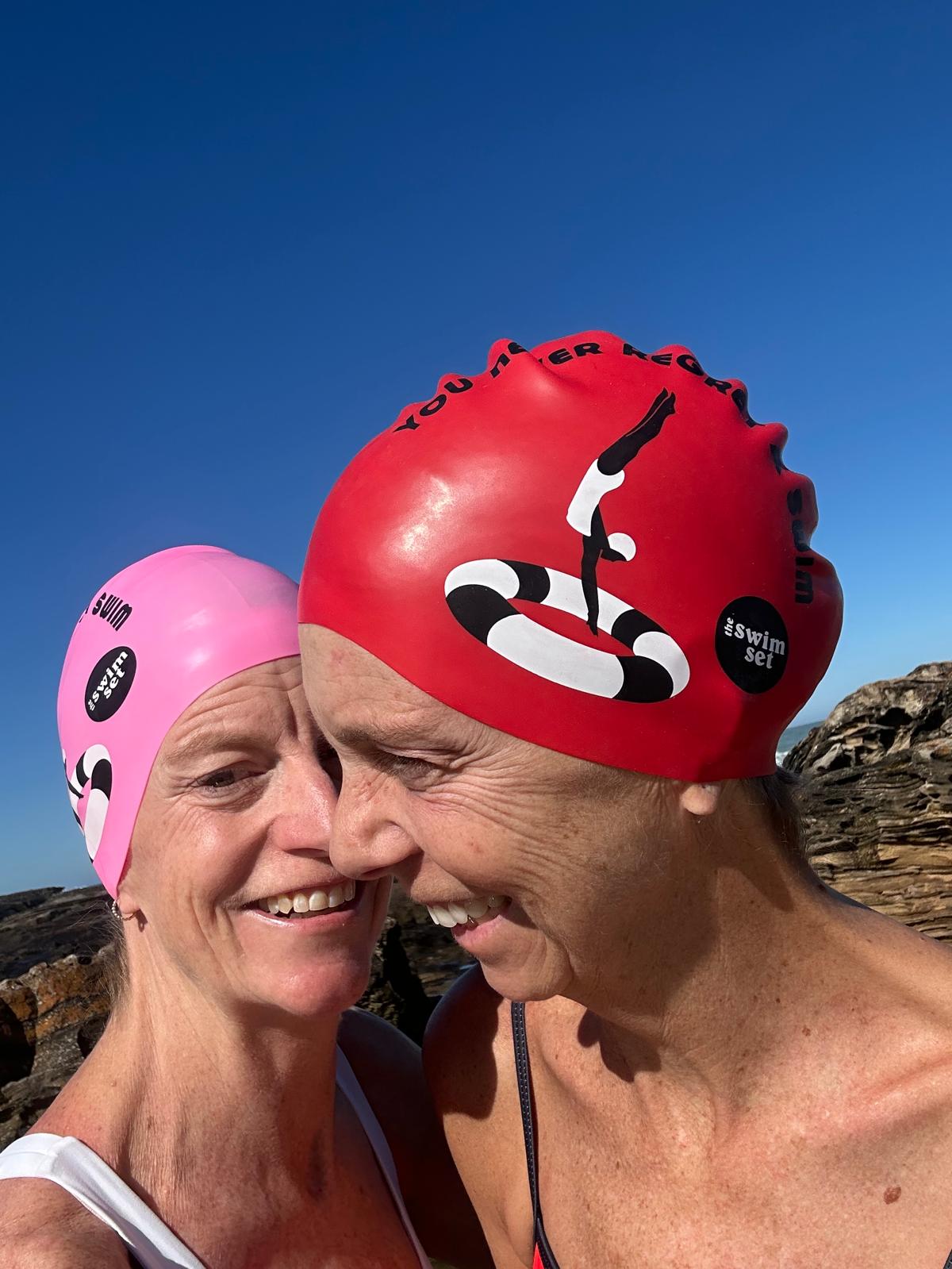 SWIM CAP PINK - DIVER WITH SWIM RING