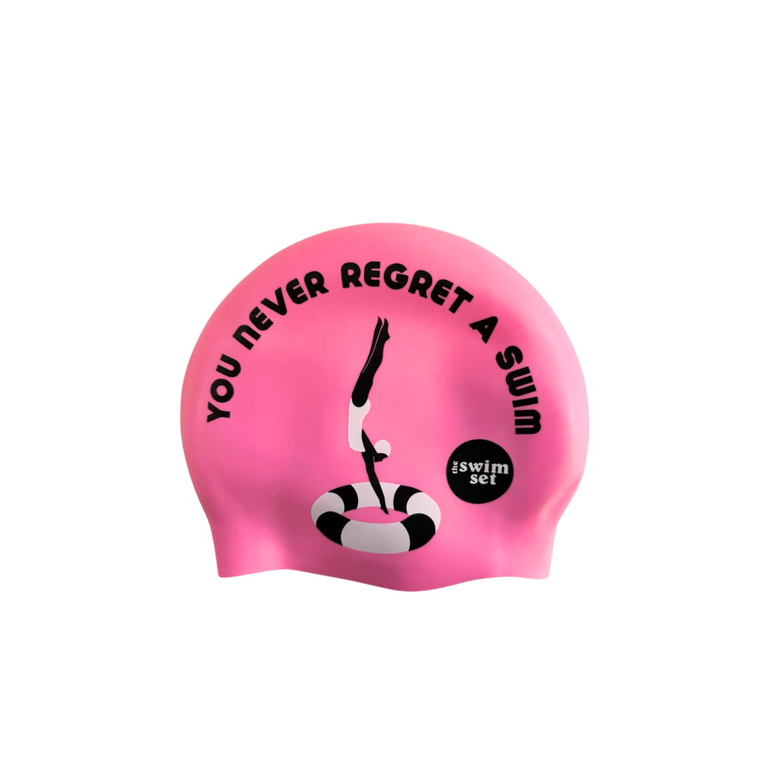 SWIM CAP PINK - DIVER WITH SWIM RING