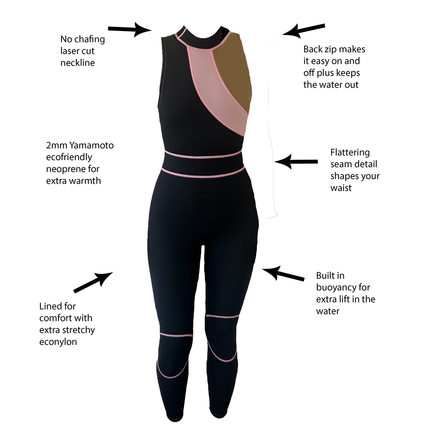 LONG LEG SLEEVELESS WETSUIT JANE