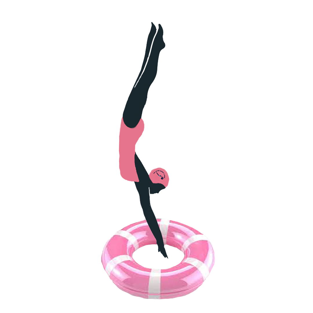 TSHIRT 'YOU NEVER REGRET A SWIM' DIVER INTO SWIM RING CHOCOLATE